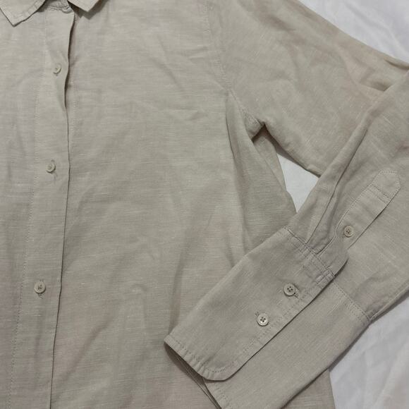 J.Crew Womens Small Classic Fit Beach Shirt Linen Cotton Blend Beachy Summer - Picture 7 of 12